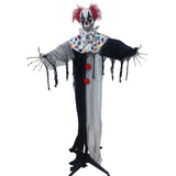 Animated Creepy Standing Clown Halloween Decoration - 1.7m, Freestanding