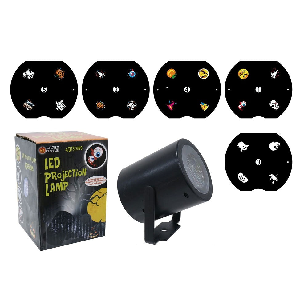 Twilight Haunted Halloween Projection Lamp - Assorted Designs, Battery Operated