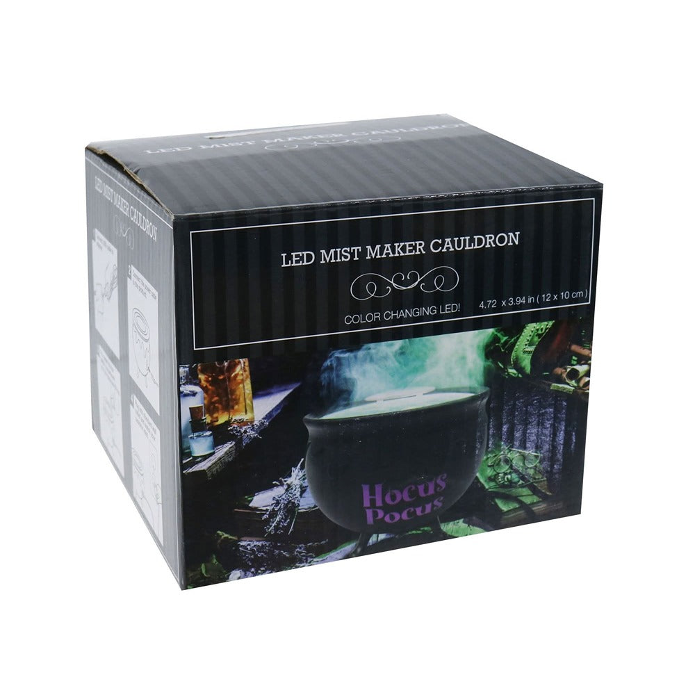 Witches Cauldron LED Mist Maker - 12 x 10cm, USB, Colour-Changing