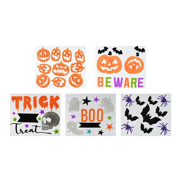 Halloween Gel Window Stickers - Assorted Designs and Colours