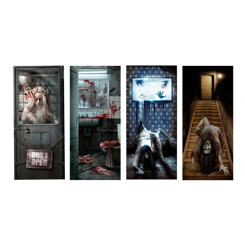 Gory Zombie Halloween Door Decoration - 1.8m, Assorted Designs