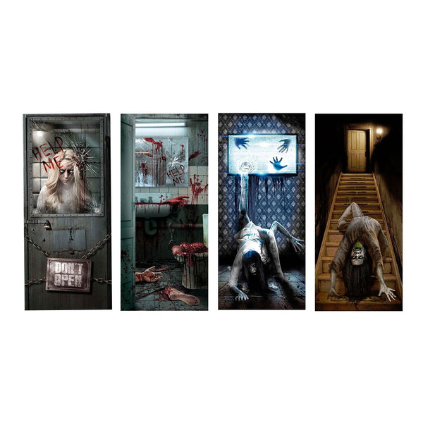 Gory Zombie Halloween Door Decoration - 1.8m, Assorted Designs