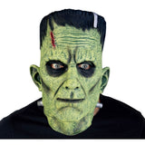 Classic Frankenstein Full-Face Latex Costume Mask - Green, Neck Bolts