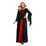 Nightshade Blood Queen Adult Vampire Costume - Black and Red, Floor-Length
