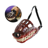 Wild Dog Snarling Monster Costume Muzzle - 19cm, Adjustable Strap