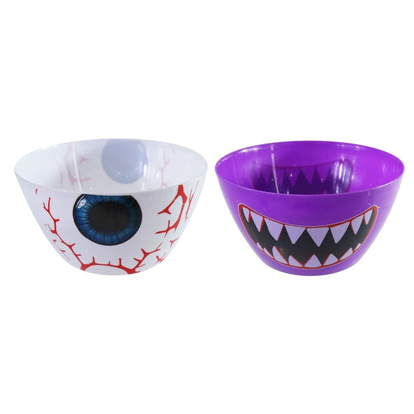 Halloween Monster Treat Serving Bowls - 22.5cm, Assorted Designs and Colours