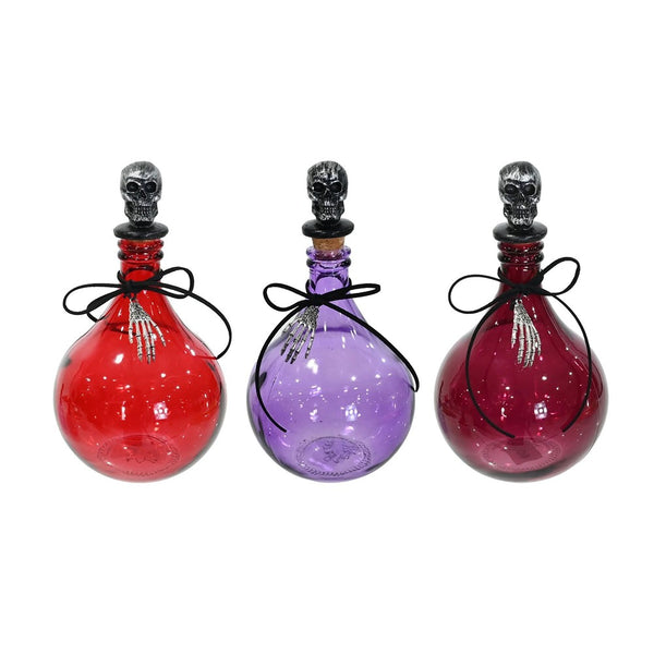 Witch Potion Bottle Toy - 19.5cm, Assorted Colours, Skull Stopper