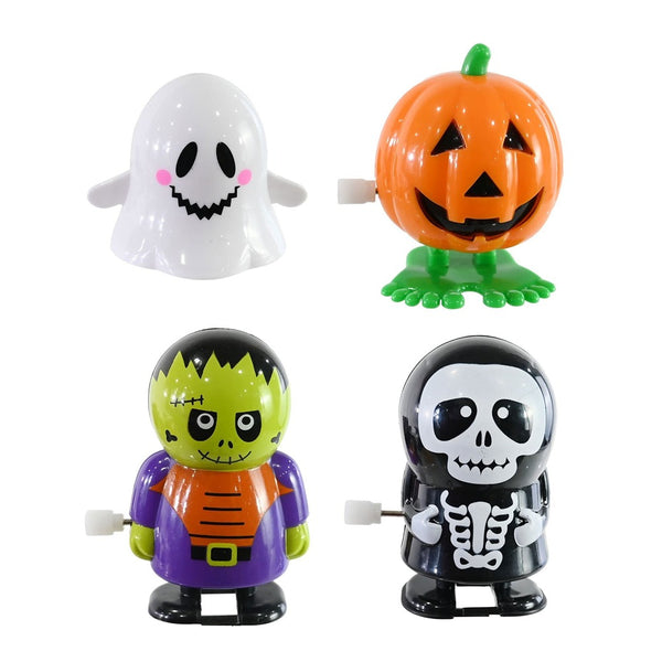 Wind-Up Halloween Character Figurine Toys - Assorted Designs, Battery-Free