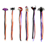 Halloween Glitter Hair Clip with Coloured Hair Extensions - Assorted Designs