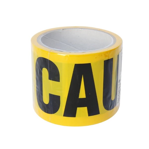 Halloween Yellow Caution Tape | 50M, 7.5 x 500cm, Black Lettering