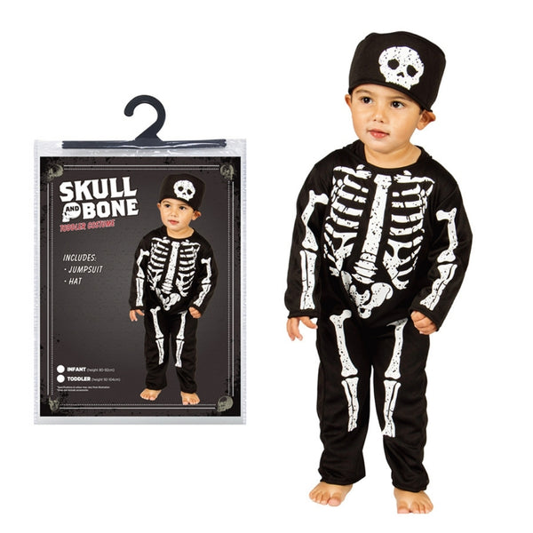 Halloween Skeleton Costume for Toddlers | Black and White Jumpsuit