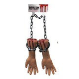 Halloween Bloody Severed Limbs with Chains Props | Asylum Theme, 35 x 12 x 7cm