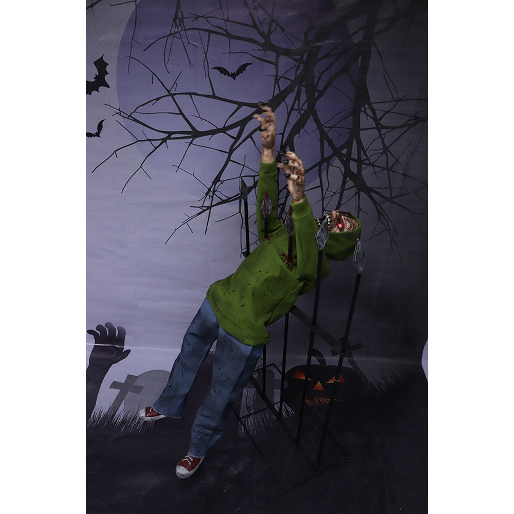 Boo! Animated Impaled Zombie | Battery Powered | 1.3m