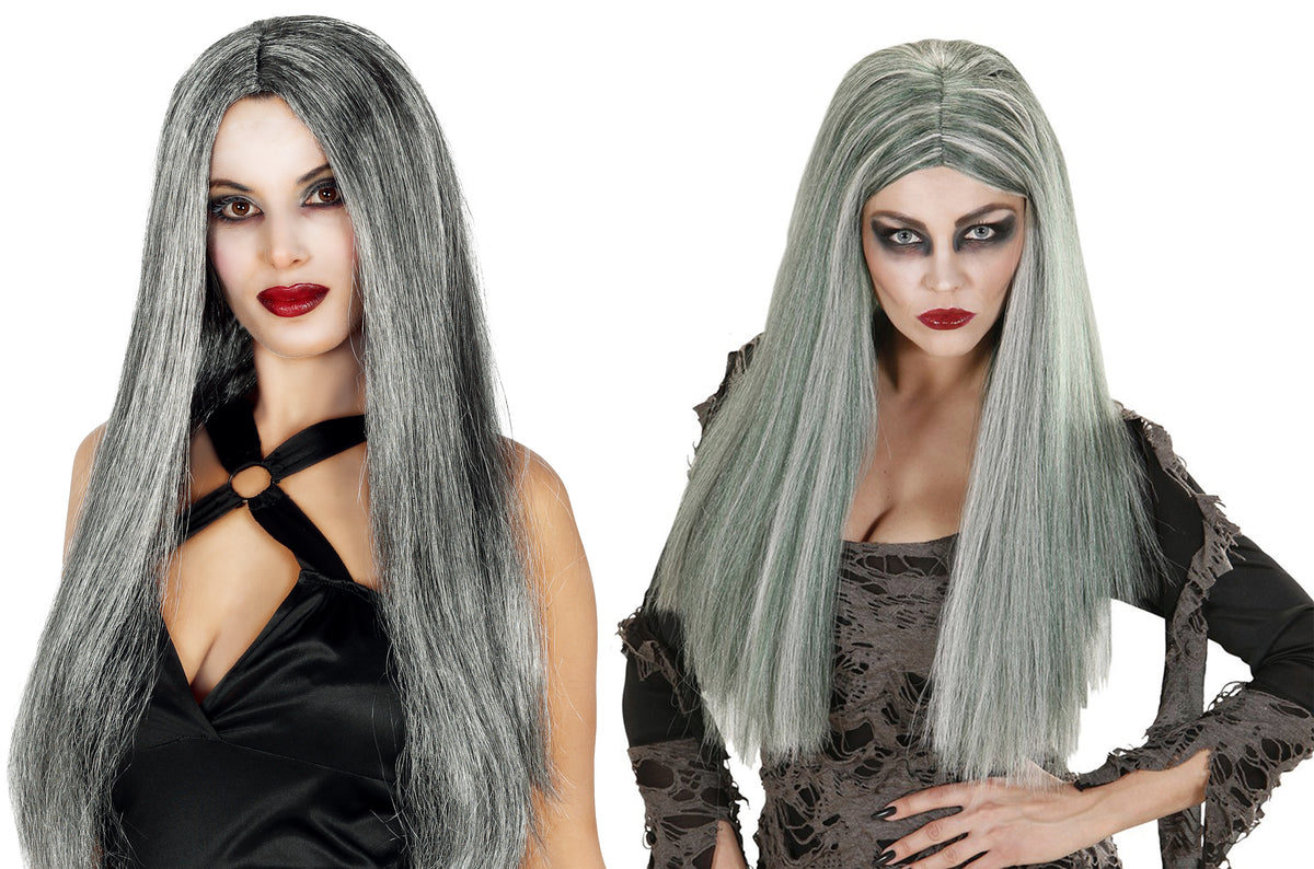 Boo! Long Straight Grey Witch Wig | Assorted