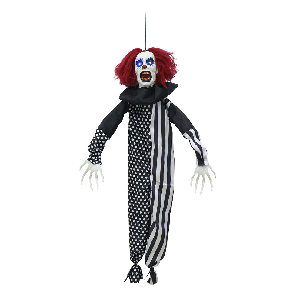 Boo! Animated Hanging Clown | Assorted | Battery Powered | 125cm