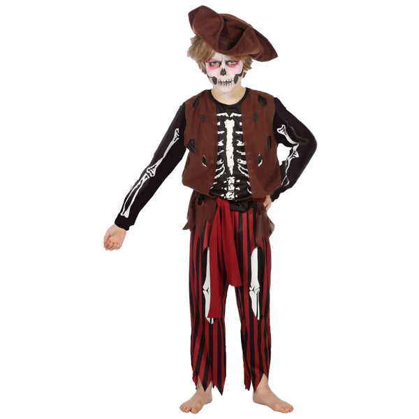 Boys' Skeleton Pirate Halloween Costume - Tricorn Hat, Sash and Trousers