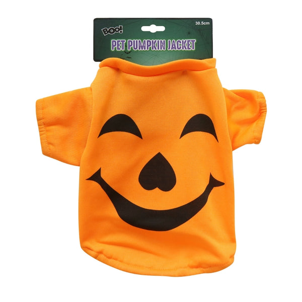 Halloween Smiley Pumpkin Pet Jacket | 33 x 31cm