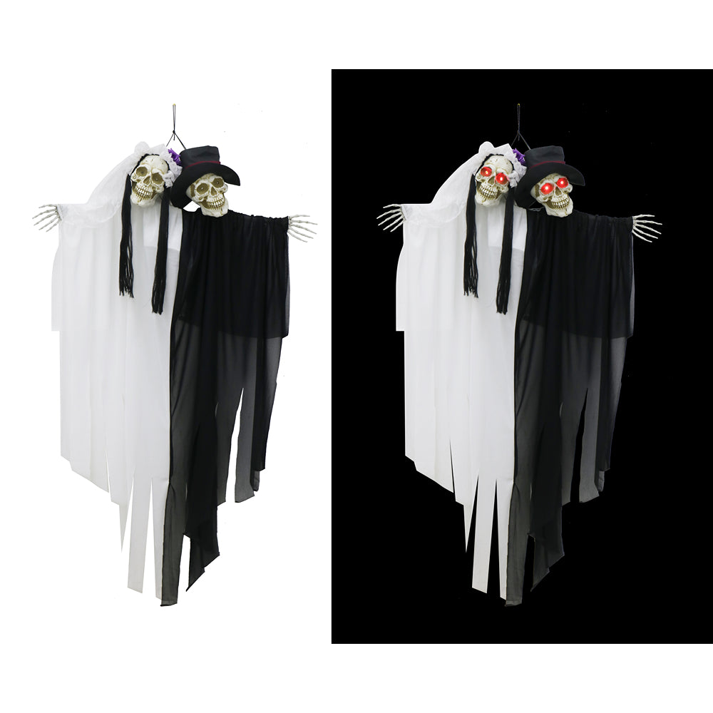 Boo! Hanging Light Up Bride &amp; Groom Decoration | Battery Powered