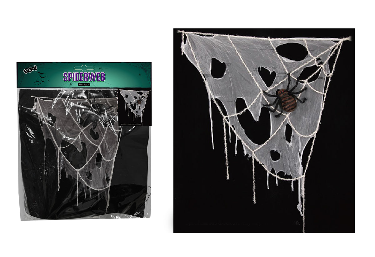 Boo! Spiderweb with Giant Spider | 200cm