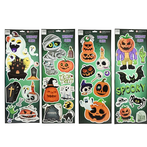 Halloween Spooky Character Window Static Clings | 21 x 59.5cm