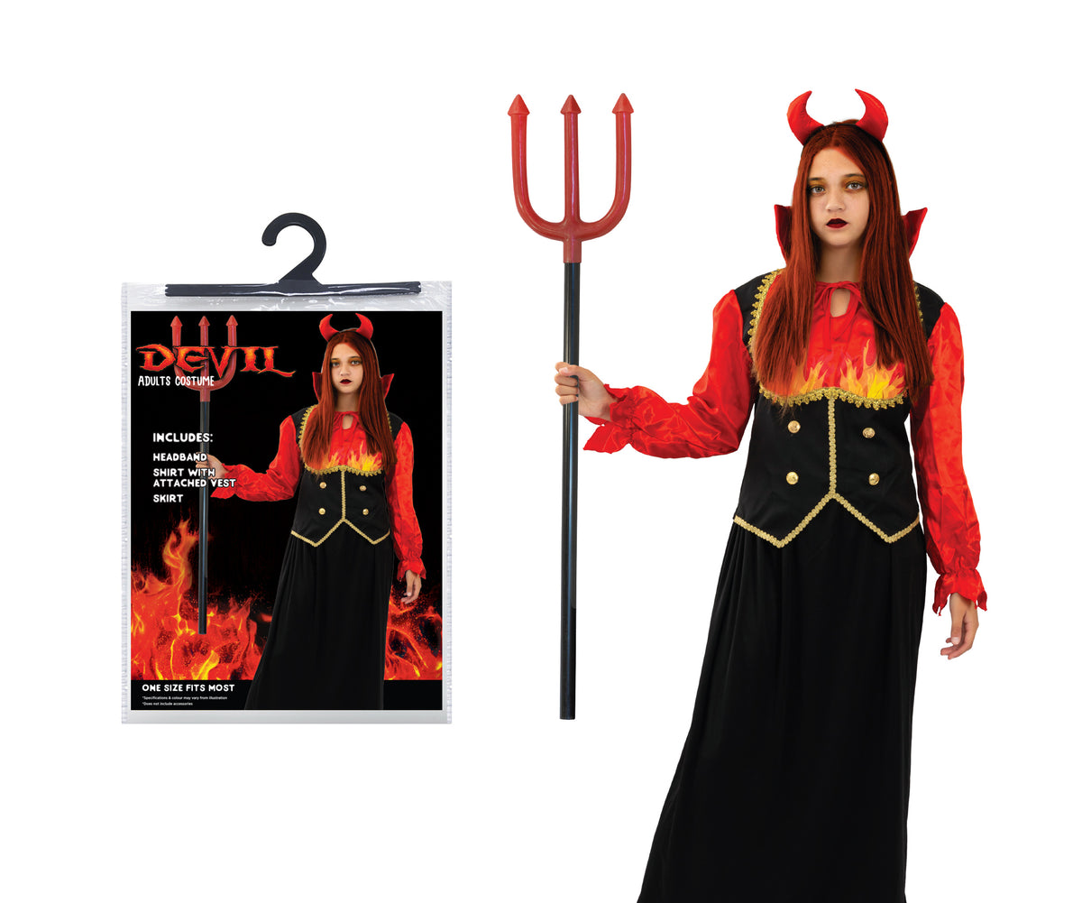 Boo! Ladies Deluxe Devil Costume | One Size