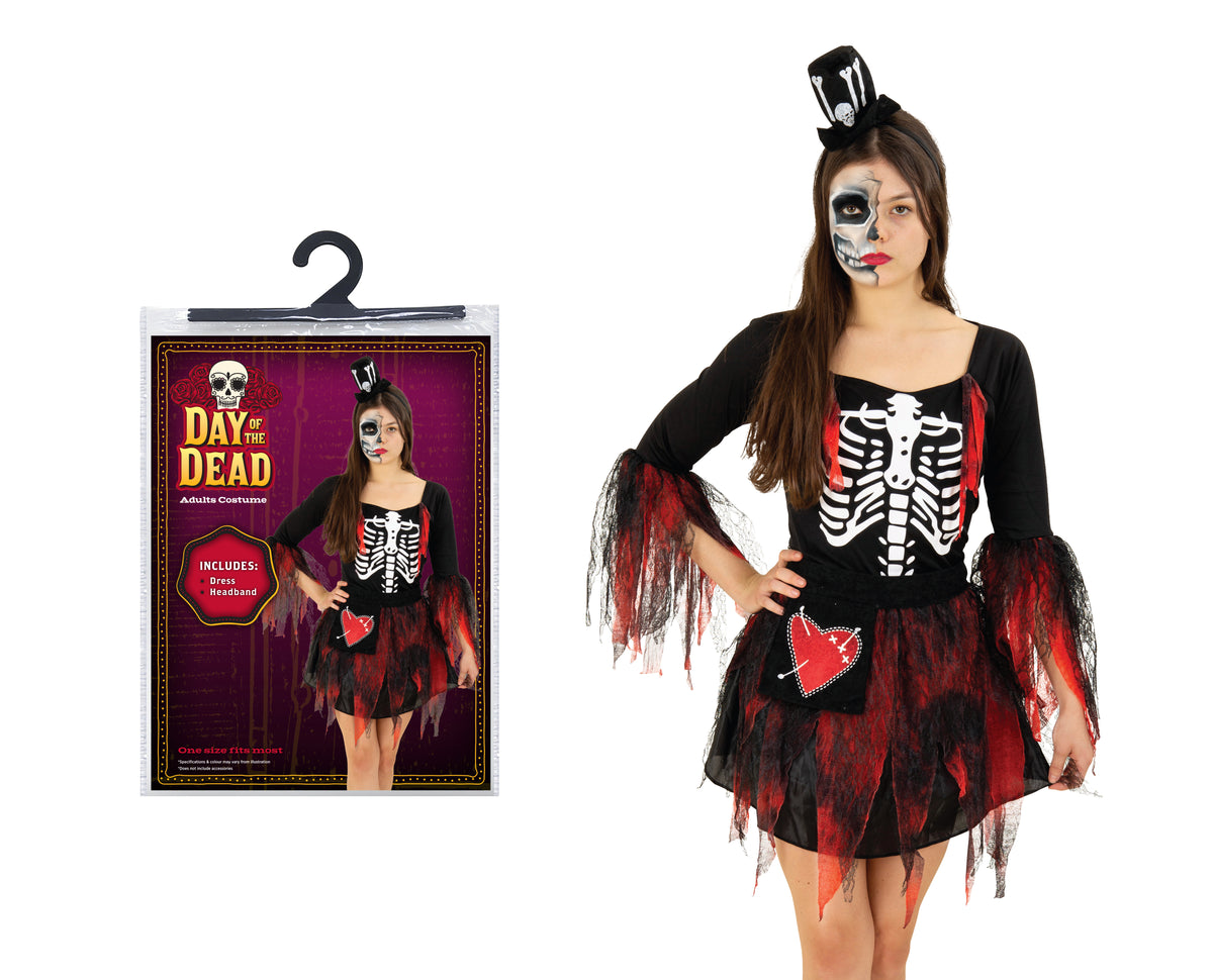 Boo! Ladies Day of The Dead Costume | Medium