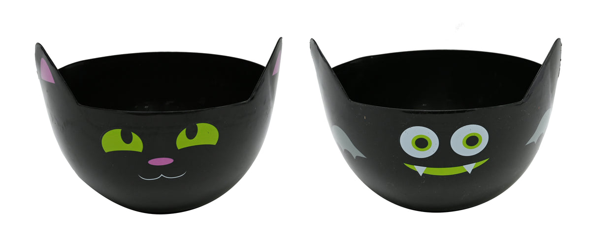 Boo! Black Halloween Treat Bowls | Assorted