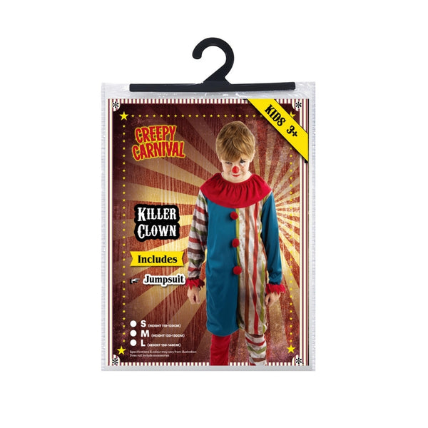 Kids Scary Killer Clown Halloween Costume | Multiple Sizes Available