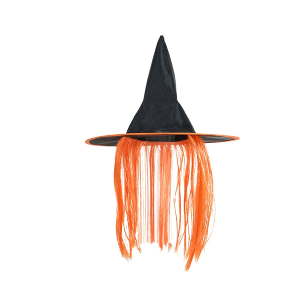 Halloween Witch Hat with Wig | 39 x 39 x 30cm