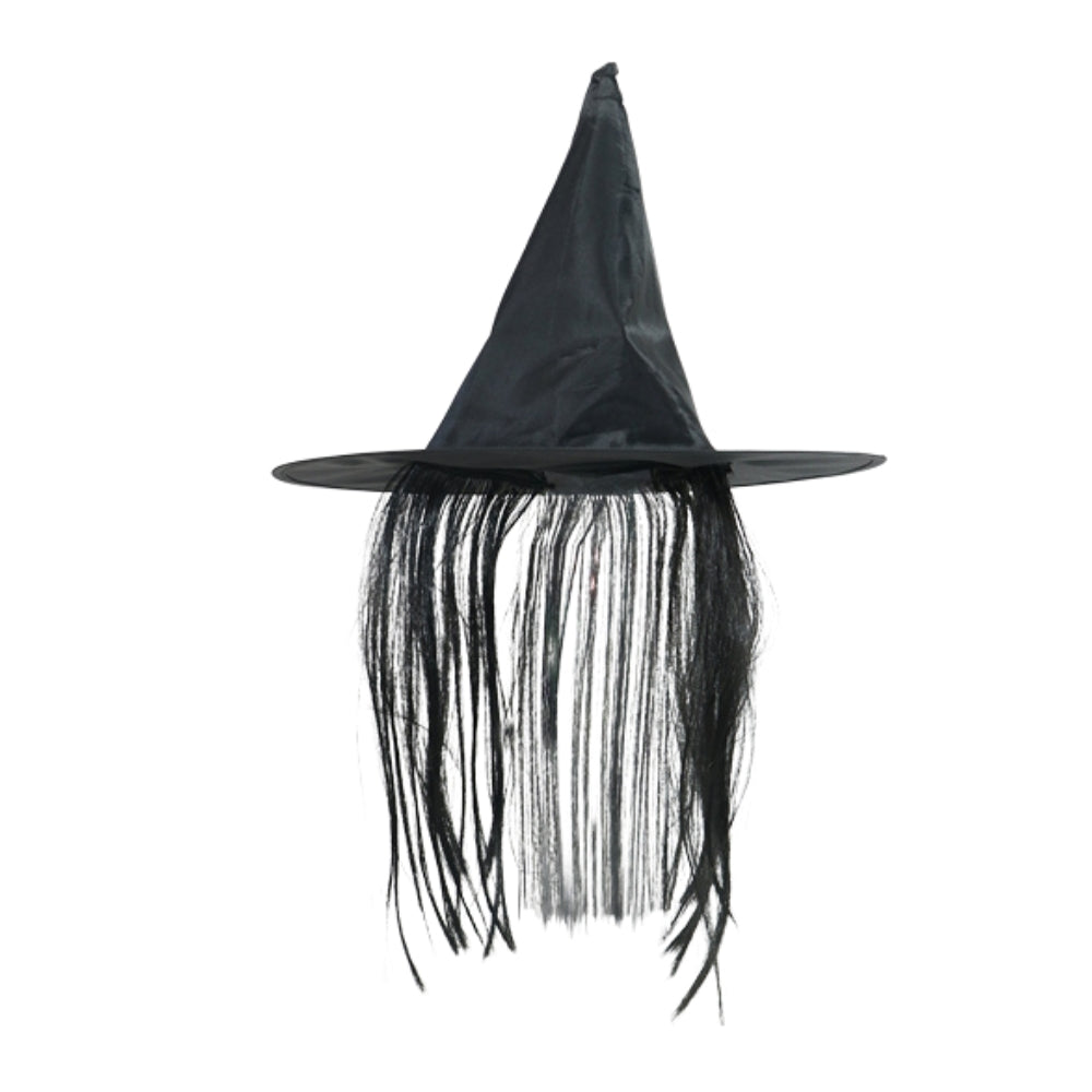 Halloween Witch Hat with Wig | 39 x 39 x 30cm