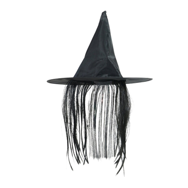 Halloween Witch Hat with Wig | 39 x 39 x 30cm