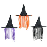 Halloween Witch Hat with Wig | 39 x 39 x 30cm