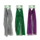 Halloween Witch Spider Web Cape | 150 x 100cm Black Costume Accessory
