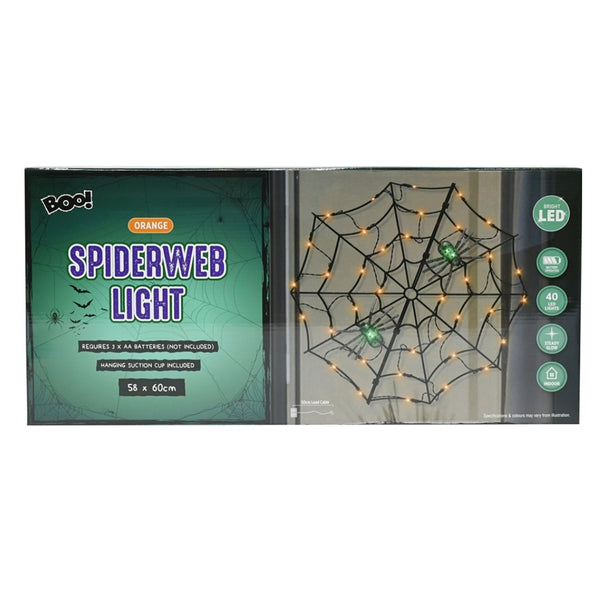 Halloween LED Spider Web Light Decoration | Battery Operated, 58 x 60cm
