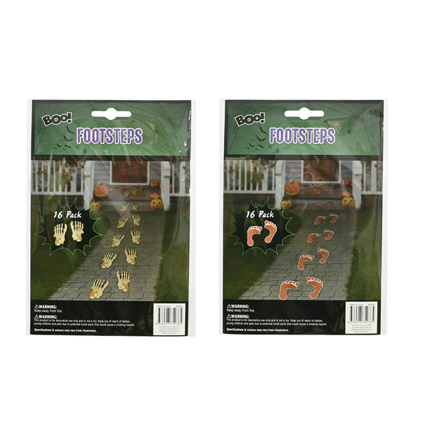 Halloween Footsteps | Pack of 16 | Assorted Models
