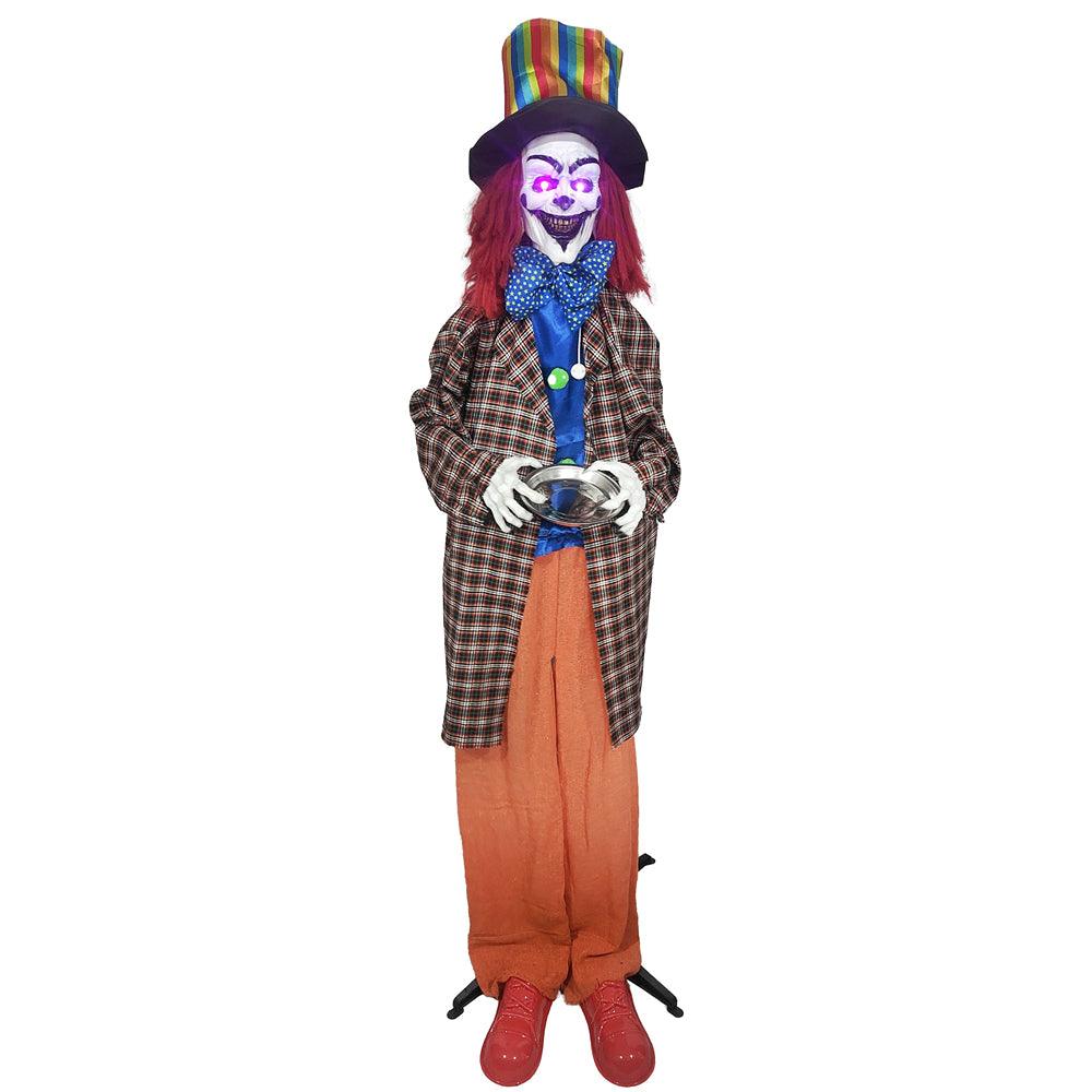 Animated Standing Clown With A Candy Plate 1.8m Battery Operated