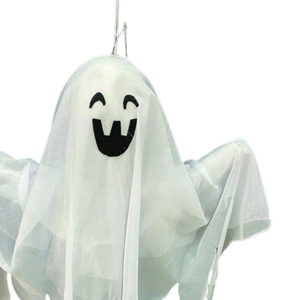 Halloween Hanging Smiley White Ghost Decoration | 37 x 4 x 51cm