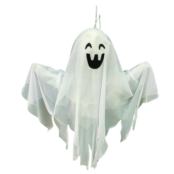 Halloween Hanging Smiley White Ghost Decoration | 37 x 4 x 51cm