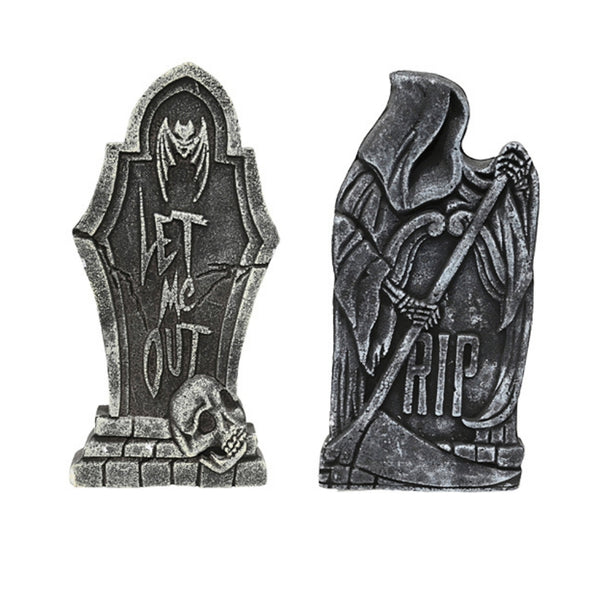 Halloween Tombstone Decorations | 42cm, Pack of 5, Assorted Designs