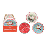 Festive Magic Christmas Paper Bowls - 16cm, Pack of 6, Assorted Designs