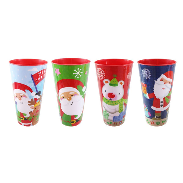 Festive Magic Christmas Character Plastic Tumbler - 900ml, Assorted Designs