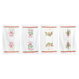 Festive Magic Assorted Cotton Christmas Tea Towel - Red, Green and White