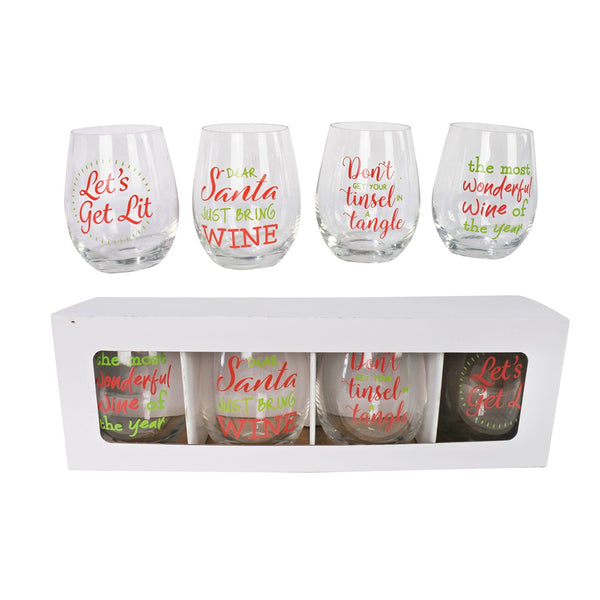 Stemless Glass Prints | 550ml, Assorted Designs