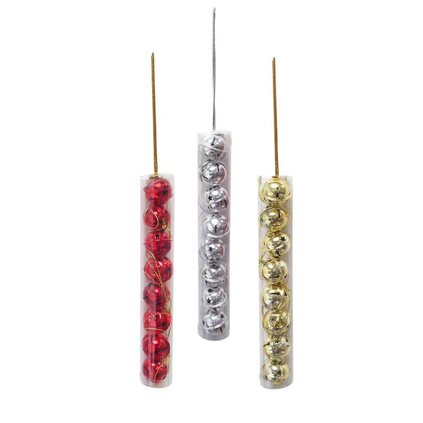 Festive Magic Christmas Jingle Bells - Pack of 8, 30mm, Assorted Colours