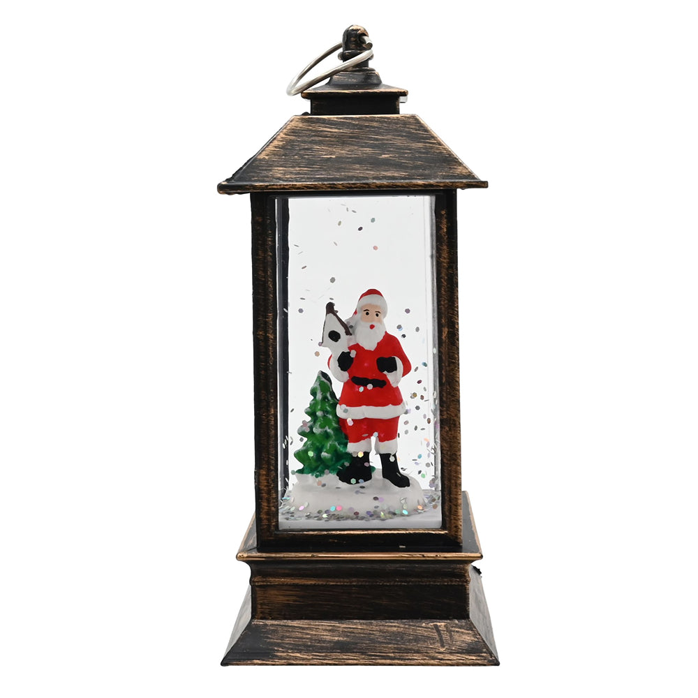 LED Glitter Water Mini Lantern | 13cm, Assorted Designs, Warm White