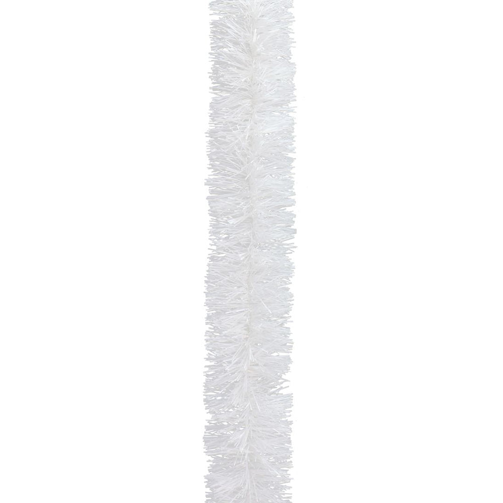 Tinsel Fine Cut Christmas Decoration | 2m, White, Metallic