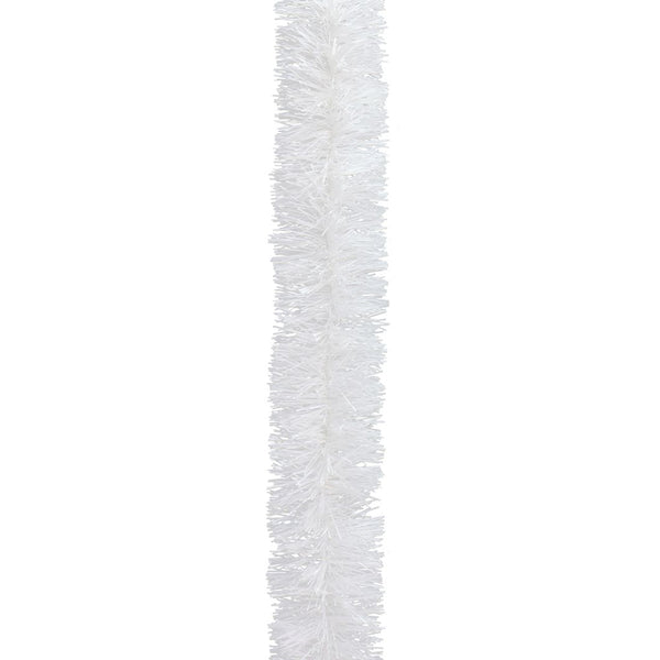 Tinsel Fine Cut Christmas Decoration | 2m, White, Metallic