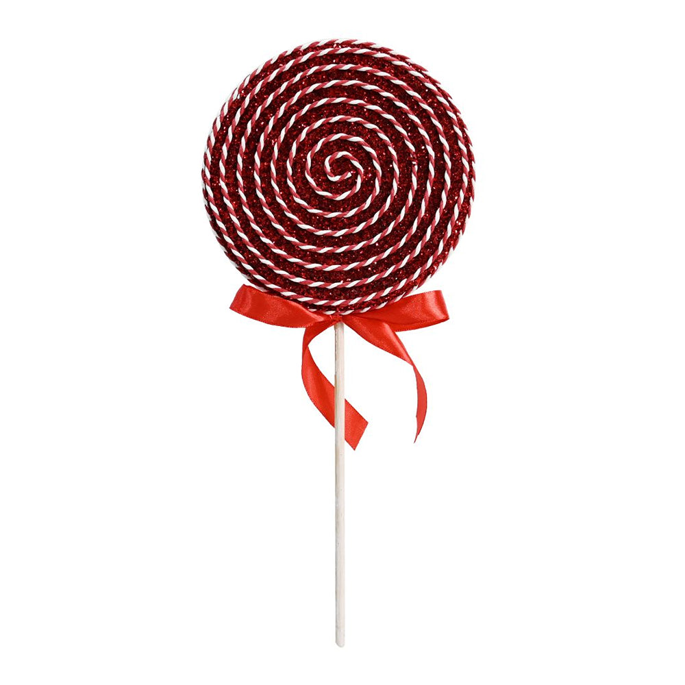 festive magic candy cane lollipop pick - 31cm