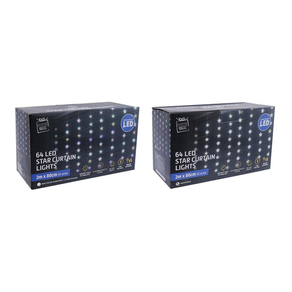 Led Fle x  Cable Stars Curtain| White | 2m
