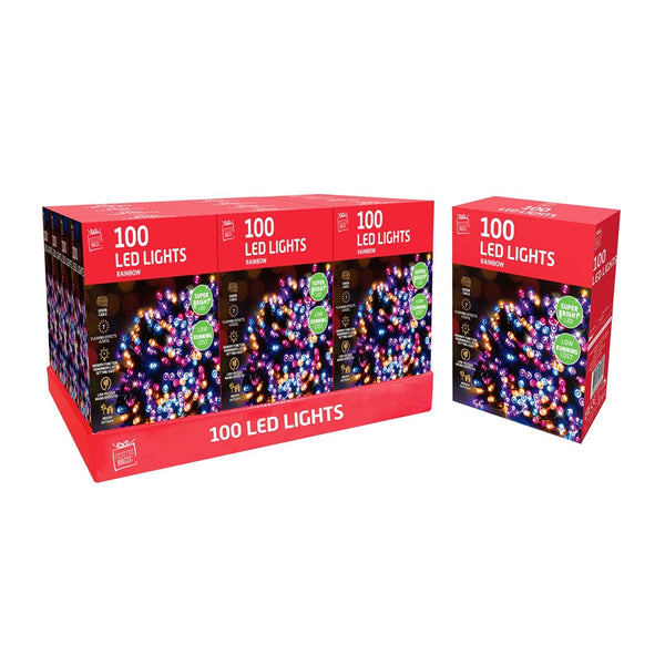 Christmas LED Rainbow Chaser Lights | 100 LEDs, Energy Efficient